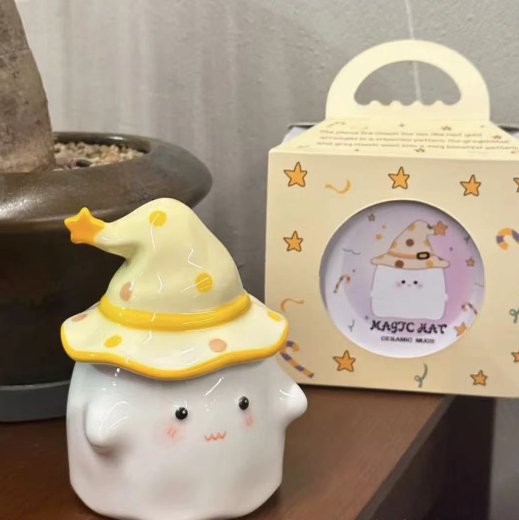 Cute Little Ghost Mug with Lid