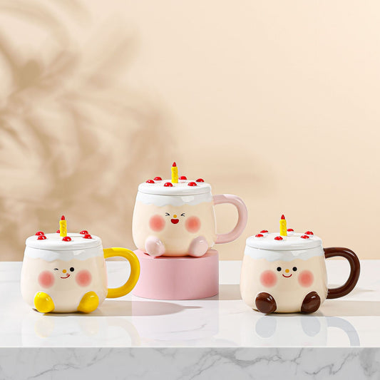 Birthday Cake Mug with Lid