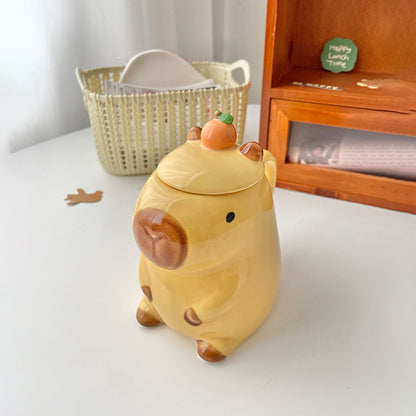 Capybara Mug with Lid