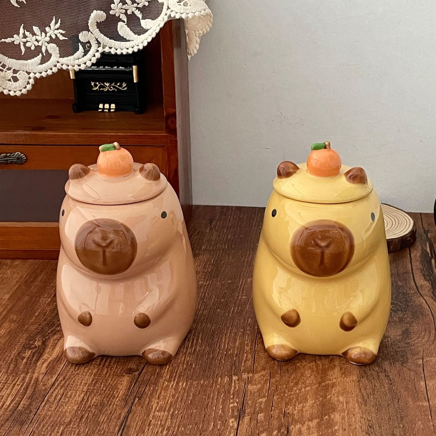 Capybara Mug with Lid