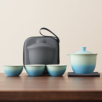 Gradient-colored Travel Tea Set