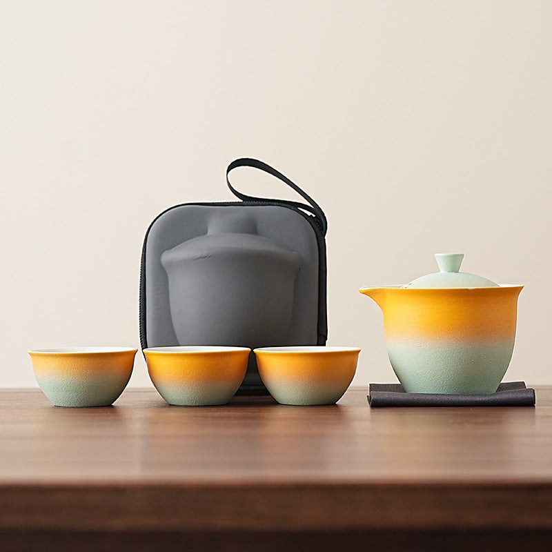 Gradient-colored Travel Tea Set