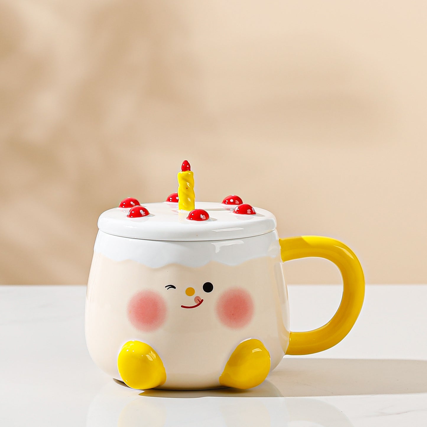 Birthday Cake Mug with Lid